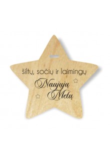 Medinė dekoracija žvaigždė 
